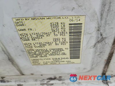 Zdjęcie 13 z 13 samochodu: 2014 NISSAN NV 2500 VIN:1N6BF0LY1EN104366 - miniatura