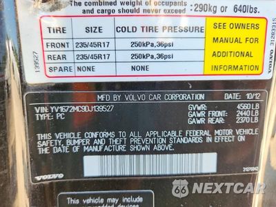 Zdjęcie 12 z 12 samochodu: 2013 VOLVO C70 T5 VIN:YV1672MC9DJ139527 - miniatura