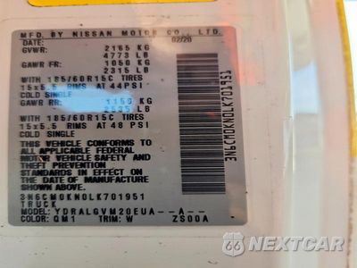 Zdjęcie 11 z 11 samochodu: 2020 NISSAN NV200 SV DELIVERY VAN VIN:3N6CM0KN0LK701951 - miniatura