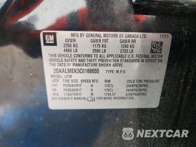 Zdjęcie 13 z 13 samochodu: 2012 GMC TERRAIN SLE VIN:2GKALMEK3C6188655 - miniatura