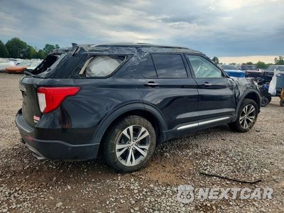 Trzecie zdjęcie samochodu z tyłu: 2020 FORD EXPLORER PLATINUM VIN:1FM5K8HC2LGA75576 - miniatura