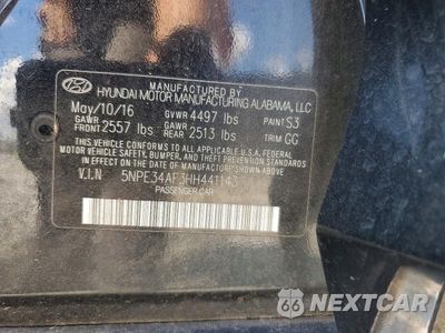 Zdjęcie 12 z 12 samochodu: 2017 HYUNDAI SONATA SPORT VIN:5NPE34AF3HH441143 - miniatura