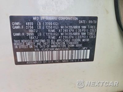 Zdjęcie 13 z 13 samochodu: 2021 SUBARU OUTBACK LIMITED VIN:4S4BTANC4M3113197 - miniatura