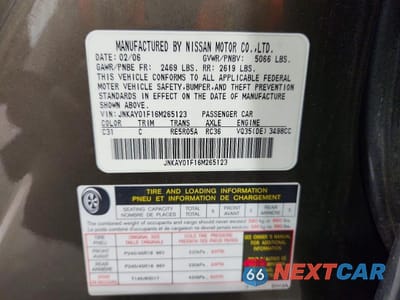 Zdjęcie 13 z 13 samochodu: 2006 INFINITI M35 BASE VIN:JNKAY01F16M265123 - miniatura