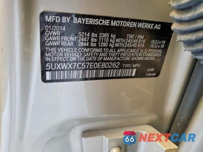Zdjęcie 13 z 13 samochodu: 2014 BMW X3 XDRIVE35I VIN:5UXWX7C57E0E80262 - miniatura