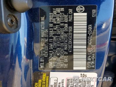 Zdjęcie 13 z 13 samochodu: 2005 TOYOTA CAMRY XLE VIN:4T1BE30K45U391808 - miniatura