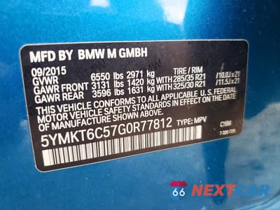 Zdjęcie 13 z 13 samochodu: 2016 BMW X5 M VIN:5YMKT6C57G0R77812 - miniatura