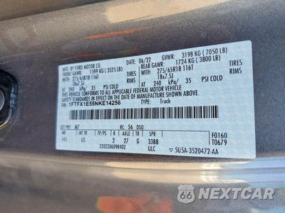 Zdjęcie 12 z 12 samochodu: 2022 FORD F150 SUPER CAB VIN:1FTFX1E55NKE14256 - miniatura