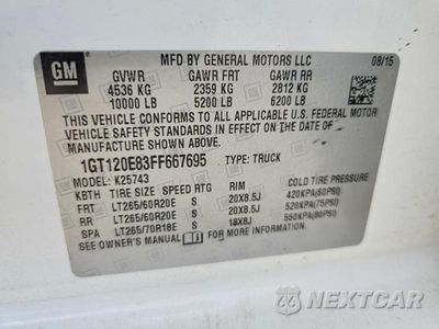 Zdjęcie 12 z 12 samochodu: 2015 GMC SIERRA K2500 DENALI VIN:1GT120E83FF667695 - miniatura