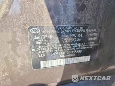 Zdjęcie 12 z 12 samochodu: 2017 HYUNDAI SONATA SE VIN:5NPE24AF3HH455899 - miniatura