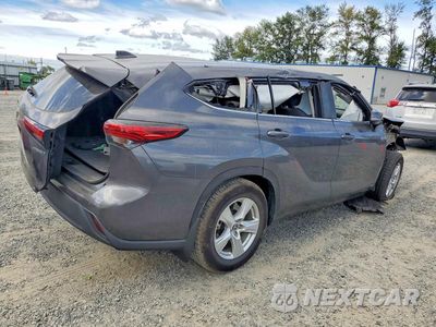 Trzecie zdjęcie samochodu z tyłu: 2023 TOYOTA HIGHLANDER HYBRID LE VIN:5TDBBRCH0PS112362 - miniatura