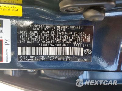 Zdjęcie 13 z 13 samochodu: 2015 TOYOTA CAMRY SE VIN:4T1BF1FK7FU046847 - miniatura