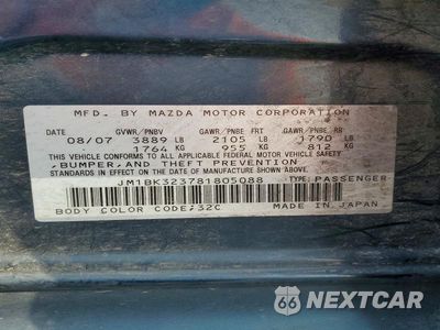 Zdjęcie 12 z 12 samochodu: 2008 MAZDA 3 S VIN:JM1BK323781805088 - miniatura