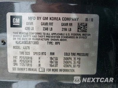 Zdjęcie 13 z 13 samochodu: 2018 BUICK ENCORE PREFERRED VIN:KL4CJASB3JB713893 - miniatura