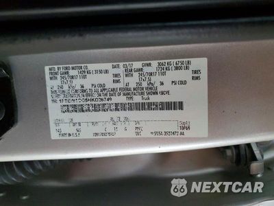 Zdjęcie 12 z 12 samochodu: 2017 FORD F150 SUPERCREW VIN:1FTEW1CG5HKD26749 - miniatura