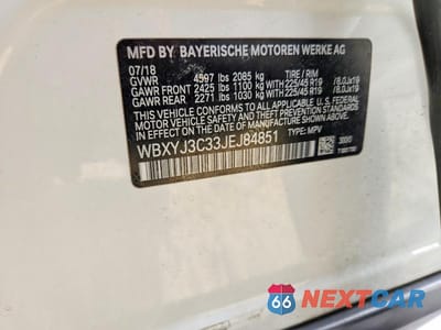 Zdjęcie 13 z 13 samochodu: 2018 BMW X2 SDRIVE28I VIN:WBXYJ3C33JEJ84851 - miniatura