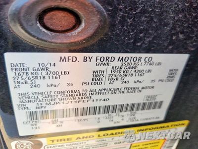 Zdjęcie 13 z 13 samochodu: 2015 FORD EXPEDITION EL XLT VIN:1FMJK1JT1FEF11740 - miniatura
