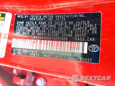 Zdjęcie 12 z 12 samochodu: 2026 TOYOTA CAMRY LE VIN:4T1DAACK8TU251066 - miniatura