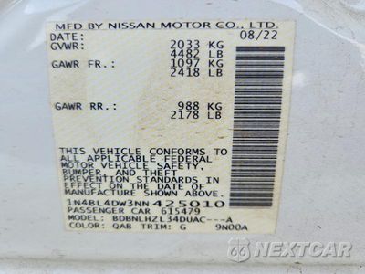 Zdjęcie 13 z 13 samochodu: 2022 NISSAN ALTIMA SV VIN:1N4BL4DW3NN425010 - miniatura