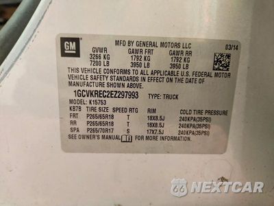 Zdjęcie 12 z 12 samochodu: 2014 CHEVROLET SILVERADO K1500 LT VIN:1GCVKREC2EZ297993 - miniatura