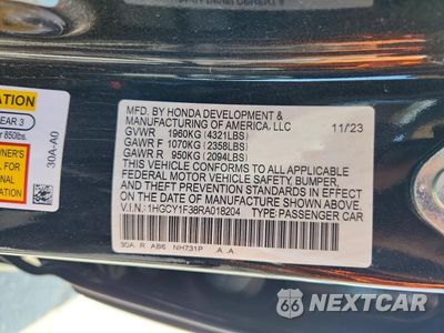 Zdjęcie 12 z 12 samochodu: 2024 HONDA ACCORD EX VIN:1HGCY1F38RA018204 - miniatura