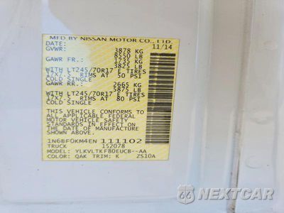 Zdjęcie 13 z 13 samochodu: 2014 NISSAN NV 1500 S DELIVERY VAN VIN:1N6BF0KM4EN111102 - miniatura