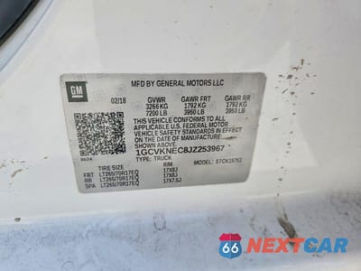 Zdjęcie 13 z 13 samochodu: 2018 CHEVROLET SILVERADO K1500 VIN:1GCVKNEC8JZ253967 - miniatura