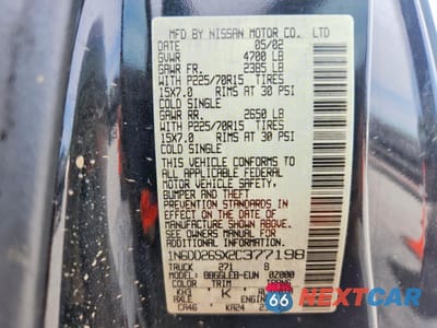 Zdjęcie 13 z 13 samochodu: 2002 NISSAN FRONTIER STANDARD VIN:1N6DD26SX2C377198 - miniatura