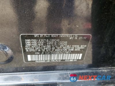 Zdjęcie 12 z 12 samochodu: 2011 SUBARU IMPREZA WRX VIN:JF1GV7E6XBG522947 - miniatura