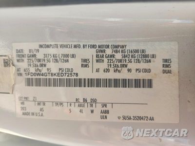 Zdjęcie 12 z 12 samochodu: 2019 FORD F450 SUPER DUTY VIN:1FD0W4GT8KED72578 - miniatura
