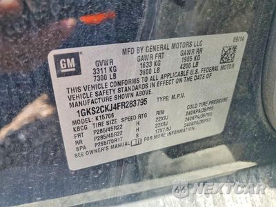 Zdjęcie 13 z 13 samochodu: 2015 GMC YUKON DENALI VIN:1GKS2CKJ4FR283795 - miniatura