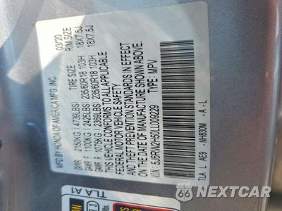 Zdjęcie 12 z 12 samochodu: 2020 HONDA CR-V EX VIN:5J6RW2H50LL009229 - miniatura