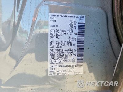 Zdjęcie 12 z 12 samochodu: 2024 NISSAN FRONTIER PRO-X VIN:1N6ED1EJ7RN600609 - miniatura