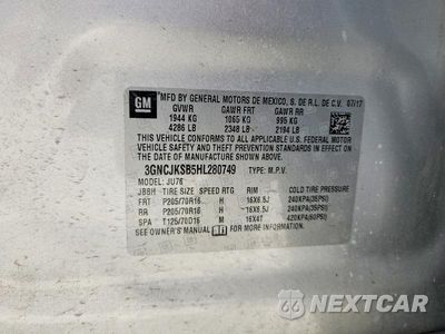 Zdjęcie 13 z 13 samochodu: 2017 CHEVROLET TRAX LS VIN:3GNCJKSB5HL280749 - miniatura