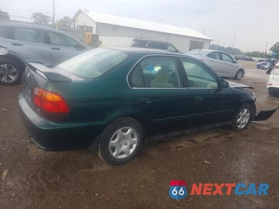 Trzecie zdjęcie samochodu z tyłu: 1999 HONDA CIVIC EX VIN:1HGEJ8640XL021422 - miniatura