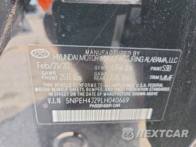 Zdjęcie 12 z 12 samochodu: 2020 HYUNDAI SONATA LIMITED VIN:5NPEH4J29LH040669 - miniatura