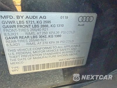 Zdjęcie 10 z 10 samochodu: 2019 AUDI SQ5 PRESTIGE VIN:WA1C4AFY6K2056952 - miniatura