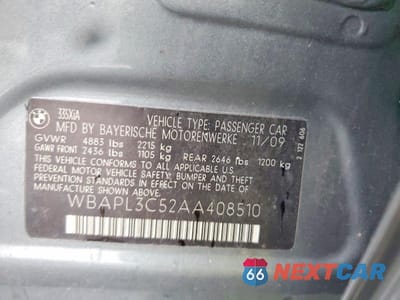 Zdjęcie 12 z 12 samochodu: 2010 BMW 335 XI VIN:WBAPL3C52AA408510 - miniatura