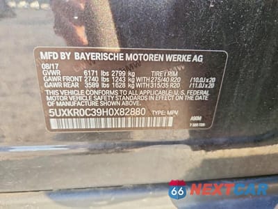 Zdjęcie 12 z 12 samochodu: 2017 BMW X5 XDRIVE35I VIN:5UXKR0C39H0X82880 - miniatura