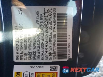 Zdjęcie 12 z 12 samochodu: 2024 HONDA ACCORD EX VIN:1HGCY1F35RA043335 - miniatura