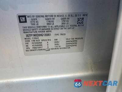 Zdjęcie 12 z 12 samochodu: 2017 GMC SIERRA C1500 SLT VIN:3GTP1NEC8HG135861 - miniatura