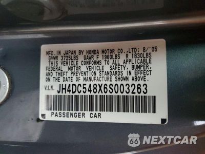 Zdjęcie 12 z 12 samochodu: 2006 ACURA RSX VIN:JH4DC548X6S003263 - miniatura
