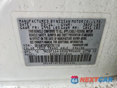 Zdjęcie 12 z 12 samochodu: 2016 NISSAN SENTRA S VIN:3N1AB7AP3GY251116 - miniatura