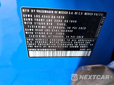 Zdjęcie 13 z 13 samochodu: 2022 VOLKSWAGEN TAOS SE VIN:3VVRX7B20NM086586 - miniatura