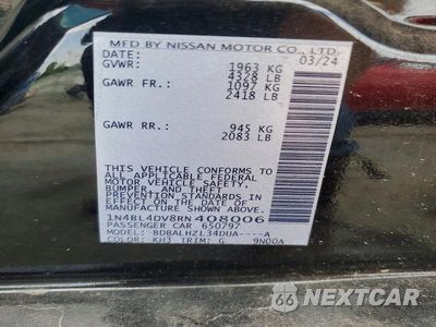 Zdjęcie 12 z 12 samochodu: 2024 NISSAN ALTIMA SV VIN:1N4BL4DV8RN408006 - miniatura