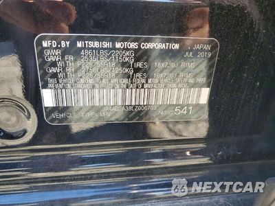 Zdjęcie 14 z 14 samochodu: 2020 MITSUBISHI OUTLANDER ES VIN:JA4AD2A38LZ006703 - miniatura