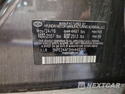 Zdjęcie 12 z 12 samochodu: 2017 HYUNDAI SONATA SE VIN:5NPE24AF2HH449303 - miniatura