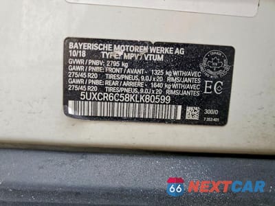 Zdjęcie 13 z 13 samochodu: 2019 BMW X5 XDRIVE40I VIN:5UXCR6C58KLK80599 - miniatura