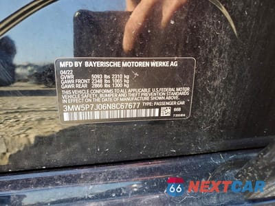 Zdjęcie 12 z 12 samochodu: 2022 BMW 330E VIN:3MW5P7J06N8C67677 - miniatura