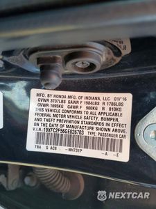 Zdjęcie 12 z 12 samochodu: 2016 HONDA CIVIC LX VIN:19XFC2F56GE026703 - miniatura